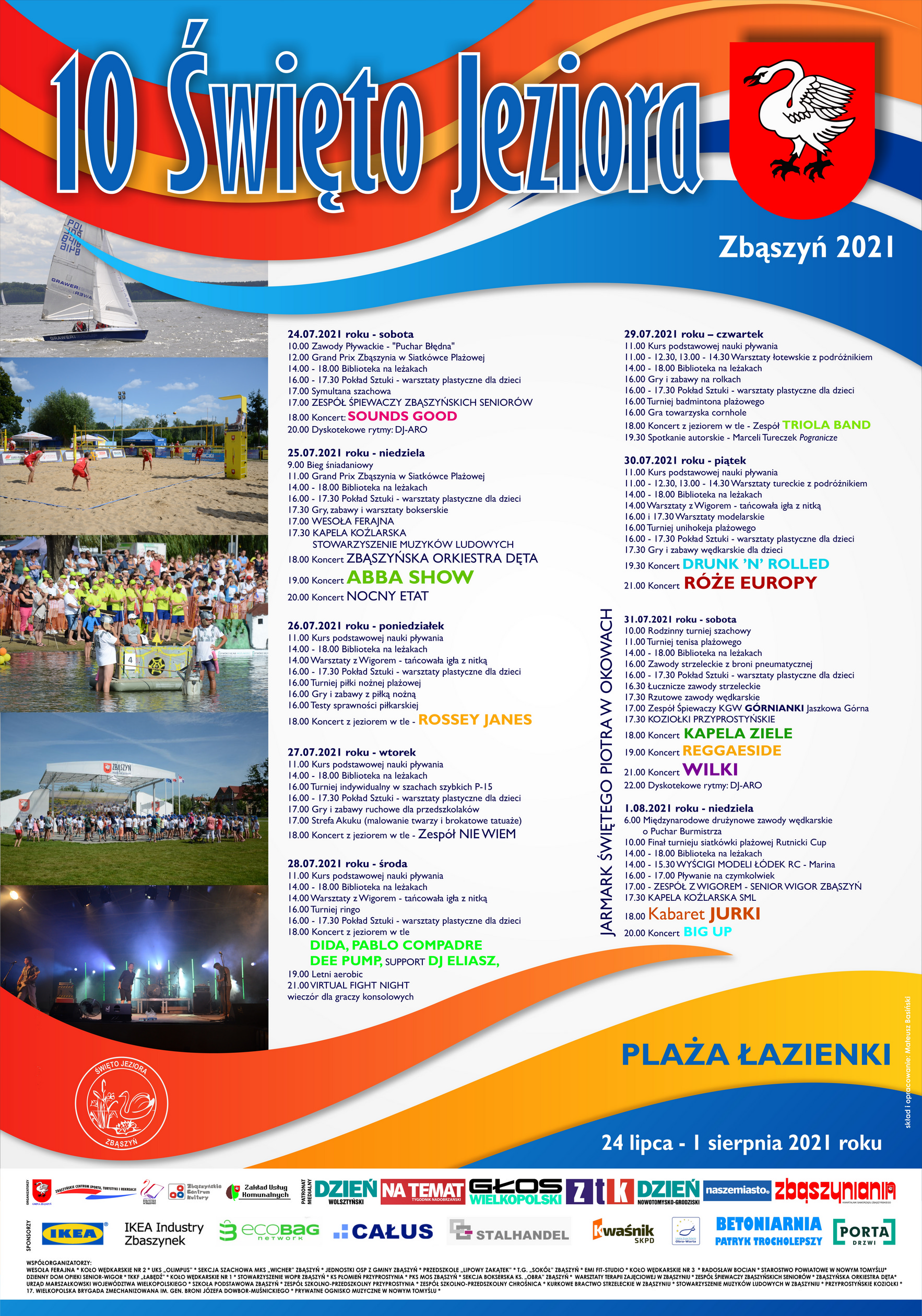 X Święto Jeziora - plakat krzywe